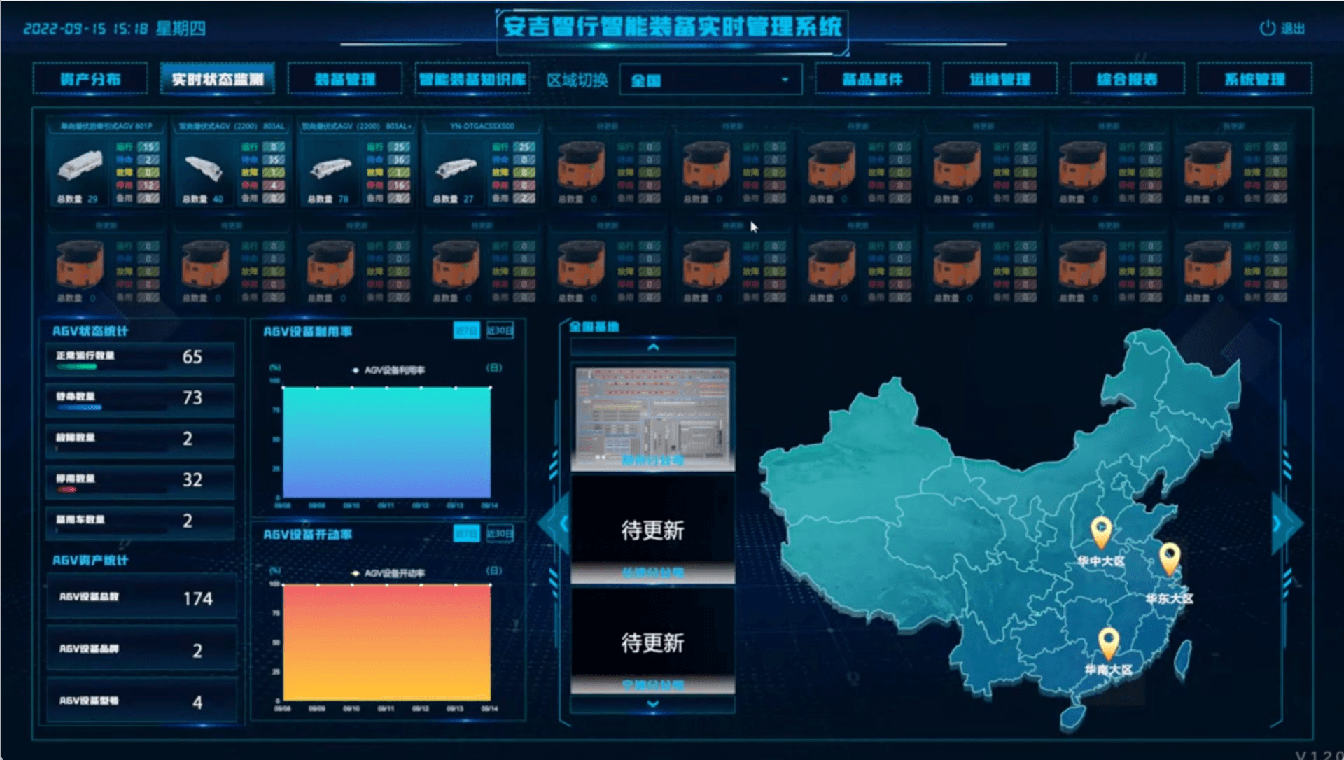 安吉智行 · 设备分布与实时状态
